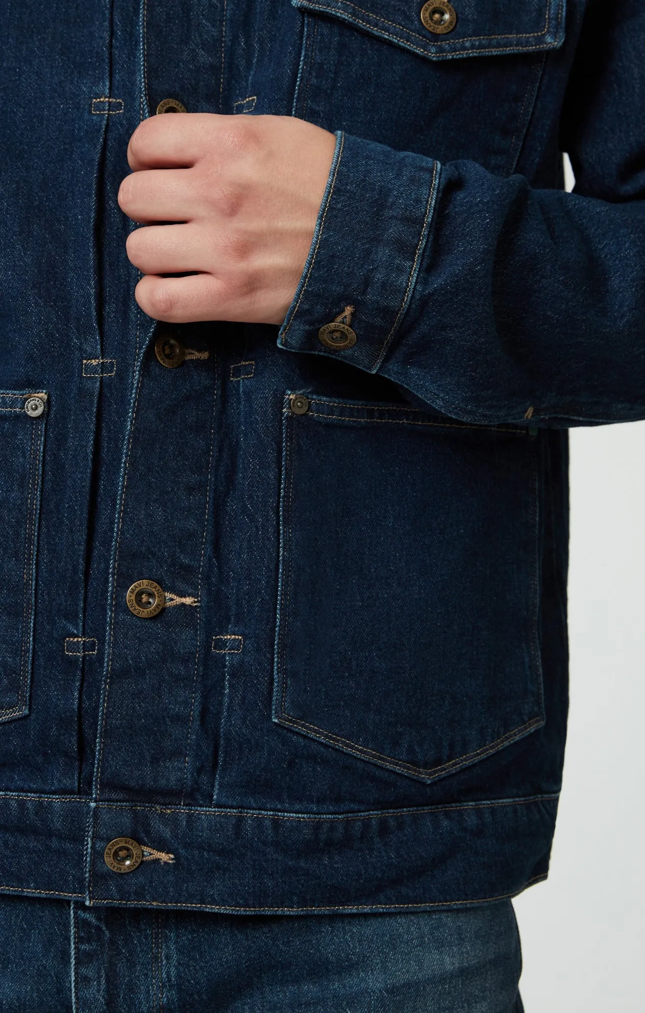 WILLY DENIM JACKET IN DEEP BLUE DENIM